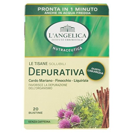 L'Angelica, Tisana Depurativa Solubile a Base di Carciofo, Cardo Mariano, Finocchio e Liquirizia, Favorisce la Depurazione dalle