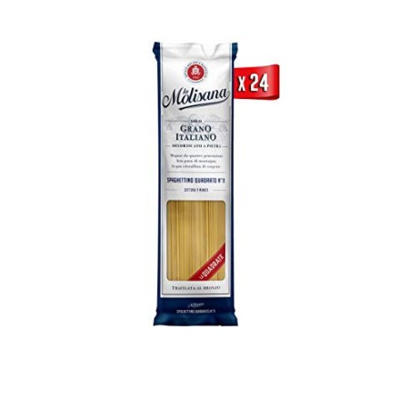 La Molisana, Spaghettino Quadrato n.11 Pasta Lunga, SOLO Grano Italiano - 24 confezioni da 500g (tot 12kg)