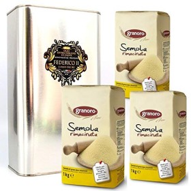 Semola Rimacinata 3 Pacchi Evo Italiano Monocultivar Peranzana 1 litro