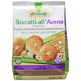 Probios Biscotti all'Avena e Nocciole Bio senza Glutine - Pacco da 10 x 250 g