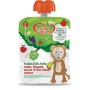 Cuore di Frutta Frullato di Frutta Bio, Mela, Fragola, Uva Rossa e Avena - Confezioni da 90G, 12 Unità