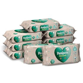 Pampers Naturello Salviettine Delicate, 99% di Acqua, con Cotone 100% Biologico, 9 Confezioni da 52 Pezzi, 468 Salviettine
