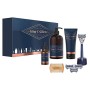 Set completo King C. Gillette, rasoio, gel da barba trasparente, detergente, olio da barba, pettine di alta gamma, supporto perf