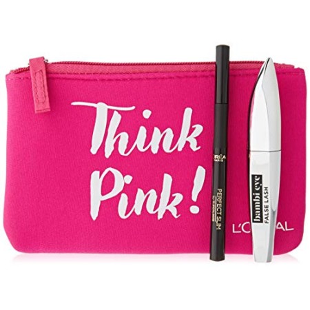 L'Oréal Paris Kit Make Up Occhi Bambi Eye + Superliner Perfect Slim, Mascara Volumizzante Effetto Ciglia Finte + Eyeliner in Pe