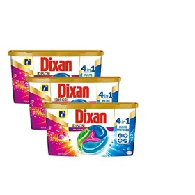 Dixan Discs Multicolor Detersivo Lavatrice Predosato in Capsule per Capi Colorati 4 in 1, 3 x 36 Lavaggi
