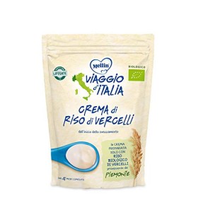 Mellin Viaggio d'Italia, Crema Riso Vercelli Bio - 8 Confezioni da 200 gr