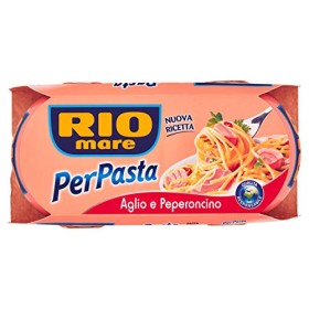 Rio Mare, PerPasta Condimento Pronto con Tonno, Aglio e Peperoncino, 2 Lattine da 160 g