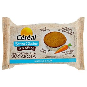 Céréal Tortina alla Carota, mini cake integrale, merendine integrali, Carrot cake - 160 g