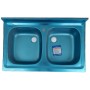 Ariston Lavello Cucina ad Incasso 2 Vasche in Acciaio Inox Cromato 80 cm *** CONFEZIONE 1 pz.