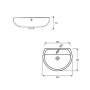Lavabo Bianco 55 cm  Pozzi Ginori Colibrì 2 *** CONFEZIONE 1 pz.