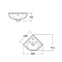 Lavamani Angolare 40x40 Bianco Vitra Arkitekt *** CONFEZIONE 1 pz.