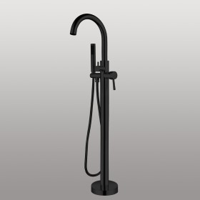 Ogomondo Miscelatore a Pavimento Per Vasca Freestanding Black Mumbai in Ottone *** CONFEZIONE 1 pz.