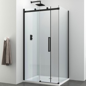 Ogomondo Lato fisso per Porta Scorrevole Slide Black Nero Cristallo 8 mm *** CONFEZIONE 1 pz., Misure 67-69xH200 cm