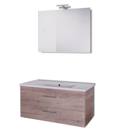 Mobile da bagno sospeso Spring  Corda con lavabo specchio MADE IN ITALY *** CONFEZIONE 1 pz., Misura L65xP47xH50 cm