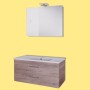 Mobile da bagno sospeso Spring  Corda con lavabo specchio MADE IN ITALY *** CONFEZIONE 1 pz., Misura L85xP47xH50 cm