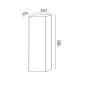 Colonna sospesa Spring pensile da bagno con Anta MADE IN ITALY *** CONFEZIONE 1 pz., Finitura Corda