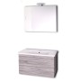 Mobile da bagno sospeso Spring  Cenere con lavabo specchio MADE IN ITALY *** CONFEZIONE 1 pz., Misura L65xP47xH50 cm