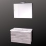 Mobile da bagno sospeso Spring  Cenere con lavabo specchio MADE IN ITALY *** CONFEZIONE 1 pz., Misura L65xP47xH50 cm