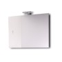 Mobile da bagno sospeso Spring  Bianco con lavabo specchio MADE IN ITALY *** CONFEZIONE 1 pz., Misure L65xP47xH50 cm