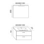 Mobile da bagno sospeso Spring  Bianco con lavabo specchio MADE IN ITALY *** CONFEZIONE 1 pz., Misure L100xP47xH50 cm