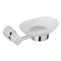 Porta Sapone Saponetta a Parete da Bagno Orchidea Ottone Cromato  *** CONFEZIONE 1 pz.