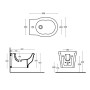 Bidet Sospeso Bianco Althea Royal  *** CONFEZIONE 1 pz.