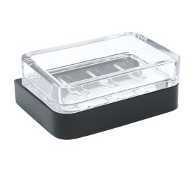 Ogomondo Porta Sapone Nero Da Parete Serie 25 Acciaio Verniciato  *** CONFEZIONE 1 pz.