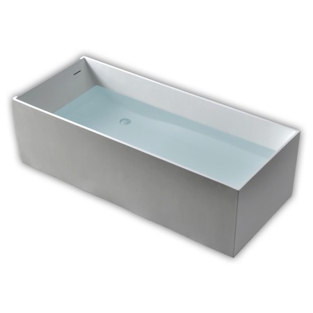 Vasca Da Bagno Free Standing Ines Artificial Stone Bianco Opaco Matt *** CONFEZIONE 1 pz., Misure L170x72x55 cm