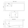 Vasca Da Bagno Free Standing Ines Artificial Stone Bianco Opaco Matt *** CONFEZIONE 1 pz., Misure L170x72x55 cm