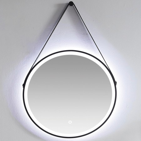 Ogomondo Specchio da Bagno Jonas Led in Artificial Stone Nero Ø 50x4 cm *** CONFEZIONE 1 pz.