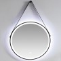 Ogomondo Specchio da Bagno Jonas Led in Artificial Stone Nero Ø 50x4 cm *** CONFEZIONE 1 pz.