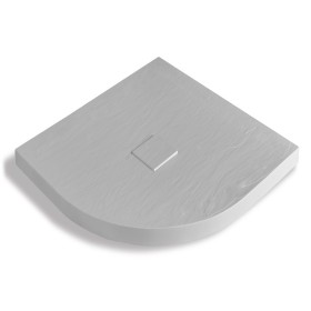 Piatto Doccia Mineral Marmo Resina Curvo Antiscivolo h4 cm  *** CONFEZIONE Beige, Colore 1 pz., Misure L80 x P80 x H4 cm