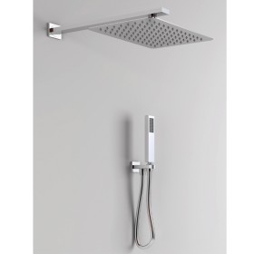 Kit Doccia Rettangolare 1 Completo Soffione Braccio Presa Acqua Doccetta Laccio Pvc Bagno *** CONFEZIONE 1 pz., Tipo di accessor