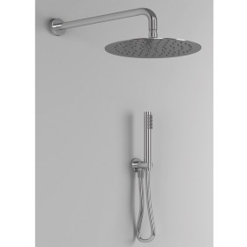 Kit Doccia Tondo 2 Completo Soffione Braccio Presa Acqua Doccetta Laccio Pvc Bagno *** CONFEZIONE 1 pz., Tipo di accessorio Soff