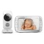 Motorola MBP 48 - Baby monitor video digitale con schermo LCD a colori da 5.0”, modo eco e visione notturna, bianco