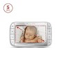 Motorola MBP 48 - Baby monitor video digitale con schermo LCD a colori da 5.0”, modo eco e visione notturna, bianco