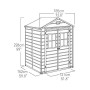 Keter Casetta da Giardino Scala 6x5 DD, Resina, Marrone, 185 x 152 x 226 cm
