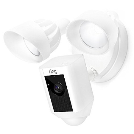 Ring Floodlight Cam | Videocamera di sicurezza HD con faretti integrati, sistema di comunicazione bidirezionale e allarme acusti