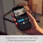 Ring Stick Up Cam Plug-In, videocamera di sicurezza in HD con sistema di comunicazione bidirezionale, colore bianco, compatibile