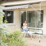 Relaxdays 10023701_832 Tenda da Sole per Balcone a Manovella Regolabile Resistente agli UV Poliestere Larghezza 250 cm Grigio