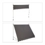 Relaxdays 10023701_832 Tenda da Sole per Balcone a Manovella Regolabile Resistente agli UV Poliestere Larghezza 250 cm Grigio