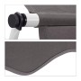 Relaxdays 10023701_832 Tenda da Sole per Balcone a Manovella Regolabile Resistente agli UV Poliestere Larghezza 250 cm Grigio