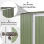 Outsunny Capanno Casetta Porta Attrezzi da Giardino in Acciaio 1 Porta con Chiavistello, 143 x89x186cm, Verde Chiaro