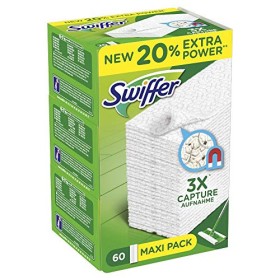 Swiffer Refill Ricarica 1 x 60 Panni Lavapavimenti per Pavimenti, 60 Pezzi, Nachfüllpackung Stück