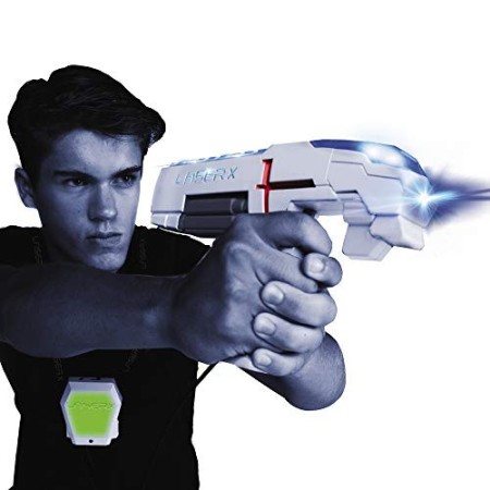 Giochi Preziosi Laser X Blaster, Indoor e Outdoor con 2 Laser Blaster, 2 Ricevitori, Luci e Suoni, LAE00000