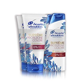 Shampoo Head & Shoulders e Balsamo Capelli Suprême Protezione Colore Antiforfora, Con Olio Di Argan 2x225ml+2x220ml, Shampoo Ca
