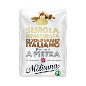 La Molisana Semola di Grano Duro Rimacinata, Solo Grano Italiano - 12 confezioni da 1kg (tot 12kg)