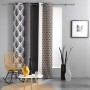 DOUCEUR D'INTERIEUR Morbida Tenda con Occhielli, 140 x 260 cm, in Poliestere Galileo Nero