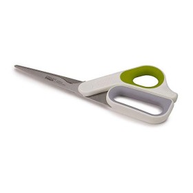 Joseph Joseph 10302 Powergrip Forbici da Cucina con Impugnatura per Pollice Integrata, White/Green