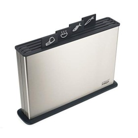 Joseph Joseph 98996 Index Acciaio-Set di taglieri Regolari-Grigio, Stainless Steel